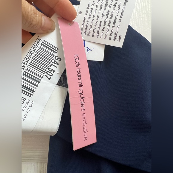 💙 NWT! Navy Off The Shoulder Slit Gown - Picture 10 of 12